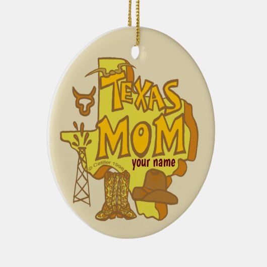 Texas mama keramisch ornament (Rechts)