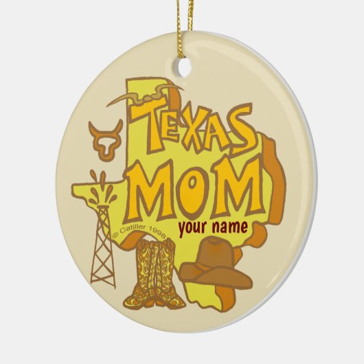 Texas mama keramisch ornament (Links)