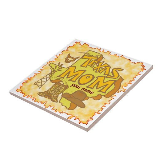 Texas mama tegeltje (Zijkant)