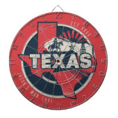 Texas Man Cave Aangepaste naam Est Datum Dartbord (Voorkant)
