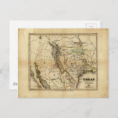 Texas Map (1846) Briefkaart (Voorkant / Achterkant)