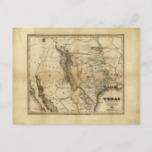 Texas Map (1846) Briefkaart