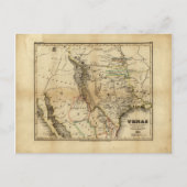 Texas Map (1846) Briefkaart (Voorkant)