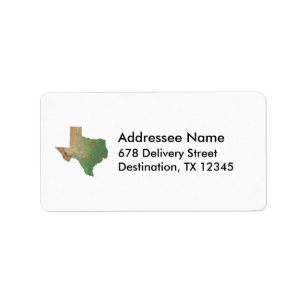 Texas Map Adres Label