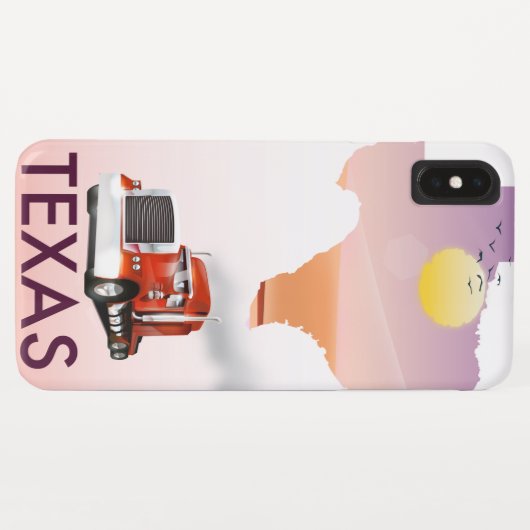 Texas Map Big Rig Case-Mate iPhone Case (Achterkant (horizontaal))