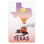Texas Map Big Rig Magneet (Verticaal)