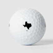 Texas Map - Black and White Modern Texas Map Golfballen (Voorkant)