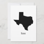 Texas Map - Black and White Modern Texas Map Kaart (Voorkant)