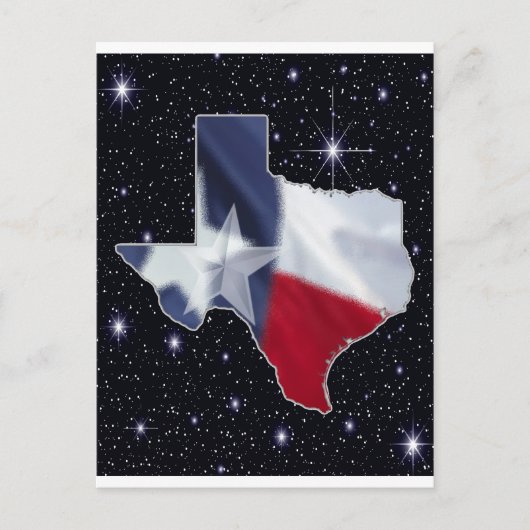 Texas Map Briefkaart (Voorkant)