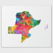 Texas Map Cadeaupapier (Vlak)