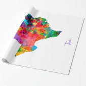 Texas Map Cadeaupapier (Uitgerold)