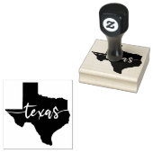 Texas Map Cute Texas Typography State Map Rubberstempel (Gestempeld)