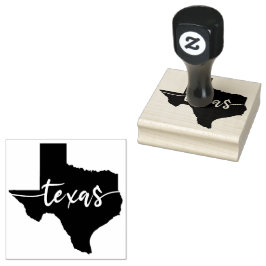 Texas Map Cute Texas Typography State Map Rubberstempel