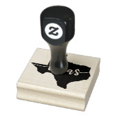Texas Map Cute Texas Typography State Map Rubberstempel (Stempel)