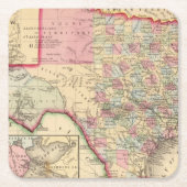 Texas Map door Mitchell Kartonnen Onderzetters (Voorkant)