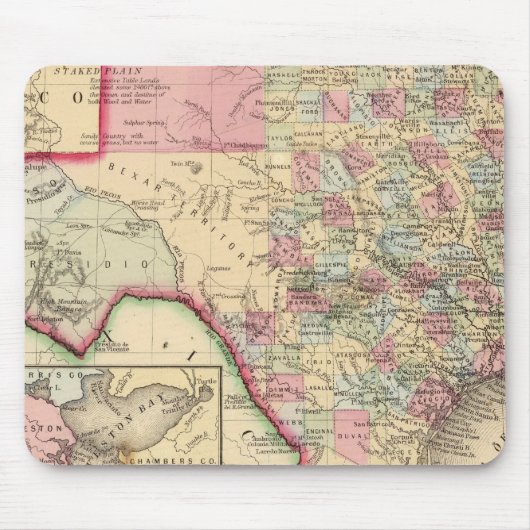 Texas Map door Mitchell Muismat (Voorkant)