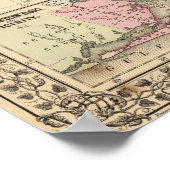 Texas Map door Mitchell Poster (Hoek)