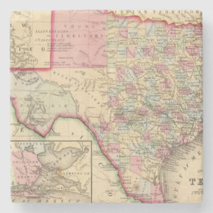 Texas Map door Mitchell Stenen Onderzetter
