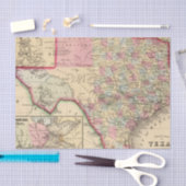Texas Map door Mitchell Tissuepapier (Craft)