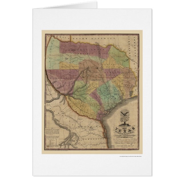 Texas Map door Stephen Austin 1837 (Voorkant)