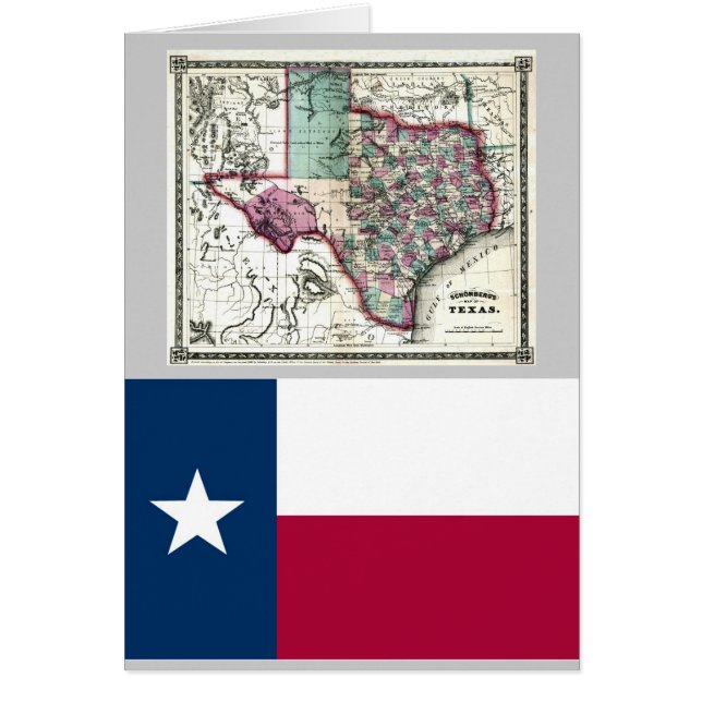 Texas Map en State Flag (Voorkant)