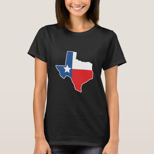 Texas Map Flag T-shirt (Voorkant)
