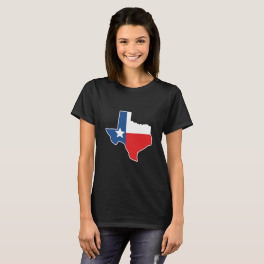 Texas Map Flag T-shirt (Voorkant volledig)