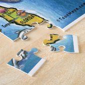 Texas Map Jigzaag Puzzle Legpuzzel (Zijkant)