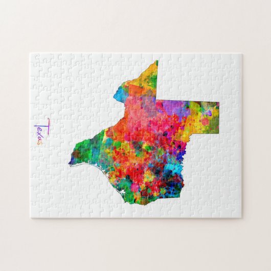 Texas Map Legpuzzel (Horizontaal)