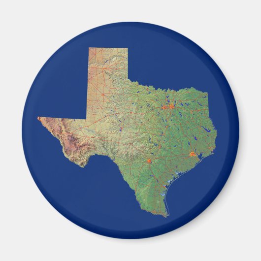 Texas Map Magnet (Voorkant)