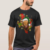 Texas Map Merry Chrismtas Santa Scottish Hairy T-shirt (Voorkant)