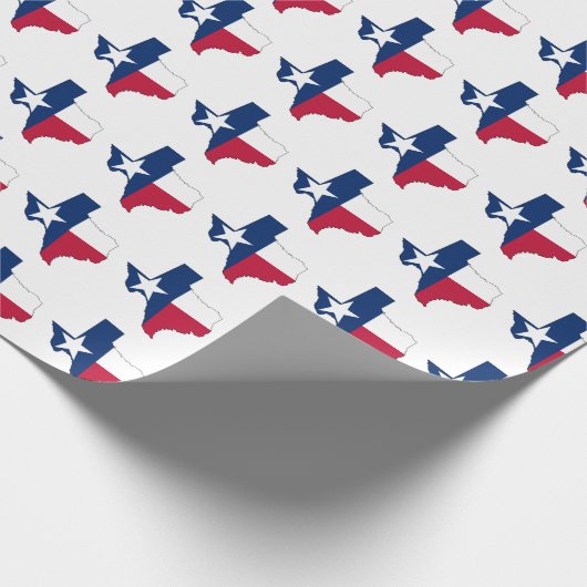 Texas Map Outline en Flag Cadeaupapier (Hoek)
