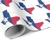 Texas Map Outline en Flag Cadeaupapier (Rol Hoek)