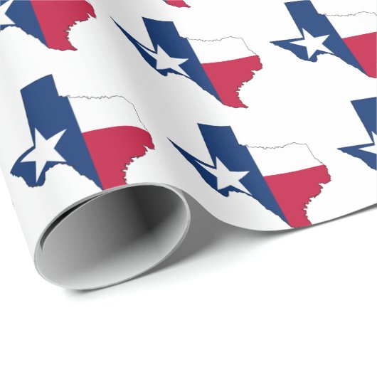 Texas Map Outline en Flag Cadeaupapier (Rol Hoek)