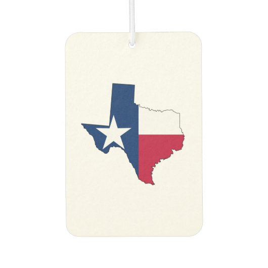 Texas Map Outline en Flag Luchtverfrisser (Voorkant)