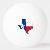 Texas Map Outline en Flag Pingpongbal (Achterkant)