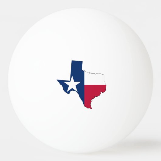 Texas Map Outline en Flag Pingpongbal (Achterkant)