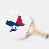 Texas Map Outline en Flag Tafeltennisbatje (Zijkant)