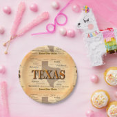 Texas Map Papieren Bordje (Feest)