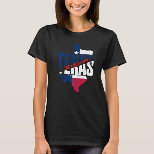 Texas Map Patriotic Texan is niet meer bij de Texa T-shirt (Voorkant)