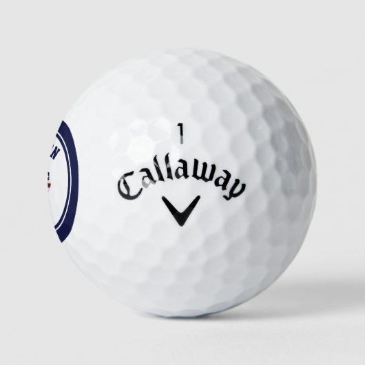 Texas Map | Patriotic USA Flag | Plaats of tekst Golfballen (Logo)