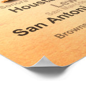 Texas  Map Poster (Hoek)