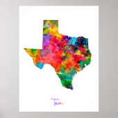 Texas Map Poster (Voorkant)
