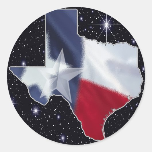 Texas Map Ronde Sticker (Voorkant)