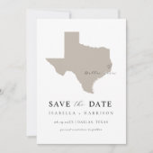 Texas Map Save the Date Template (Voorkant)