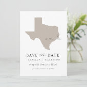 Texas Map Save the Date Template (Staand voorkant)