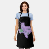 Texas Map State of America Bluebonnet Paarse Flowe Schort (Gedragen)