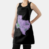 Texas Map State of America Bluebonnet Paarse Flowe Schort (Insitu)