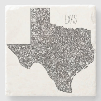Texas Map Stenen Onderzetter