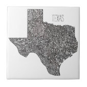 Texas Map Tegeltje (Voorkant)